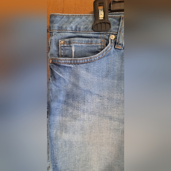 7 For All Mankind Frazzled Denim Shorts Size 16 Stretchy Fabric Distressed - Picture 4 of 7